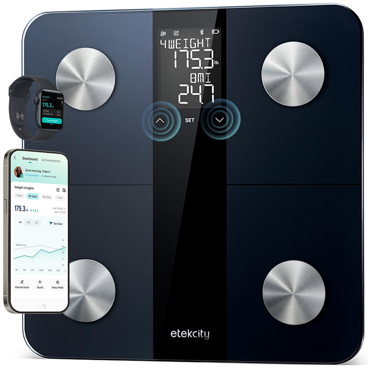 Etekcity Smart Scale – Body Weight, Body Fat & BMI Tracker | FSA & HSA Eligible