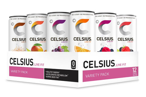 CELSIUS Assorted Flavors Variety Pack | Functional Energy Drinks | 12 Fl Oz (Pack of 12)