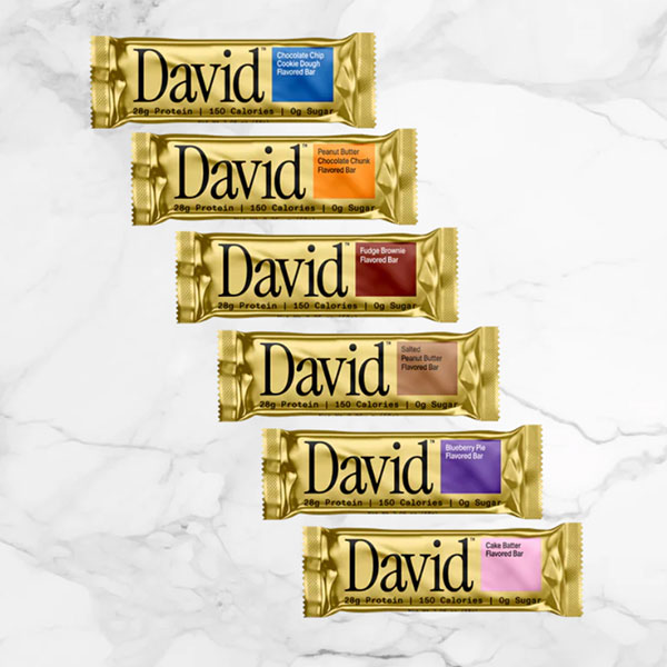 David Chocolate Chip Cookie Dough Protein Bars | 28g Protein | 12 Pack